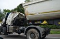 LKW umgestuerzt A 1 Rich Saarbruecken P267